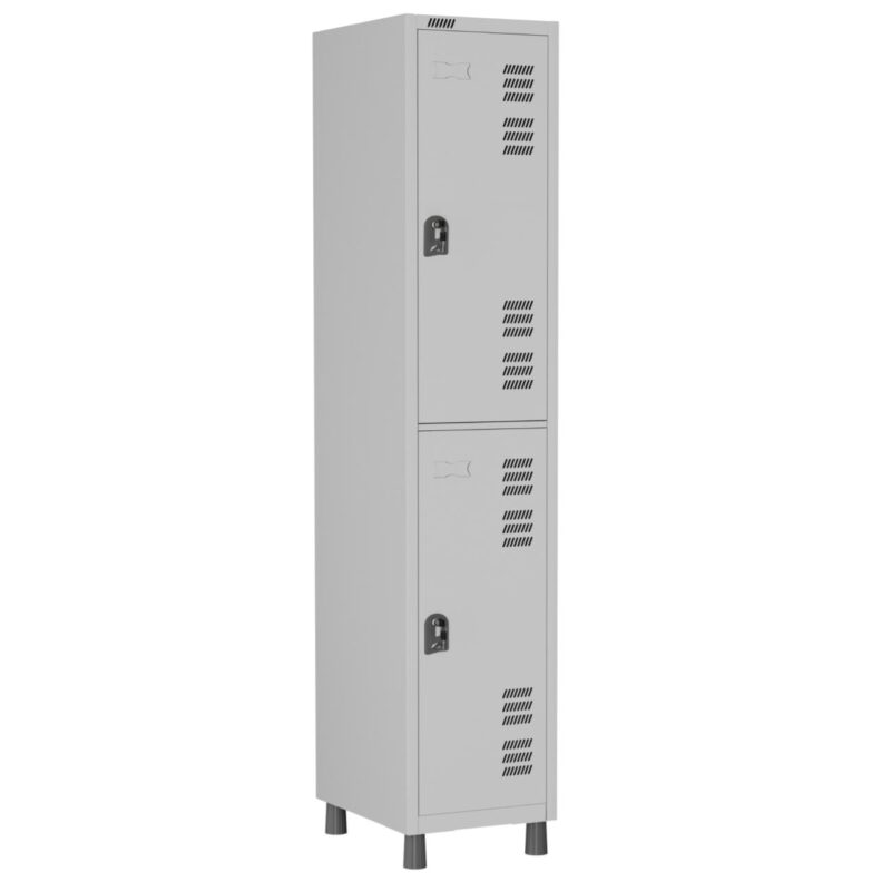 Roupeiro LOCKER de Aço com 02 PORTAS GRANDES – 1,90×0,32×0,40m – CZ/CZ – W3 – 11012 Solução Office 2