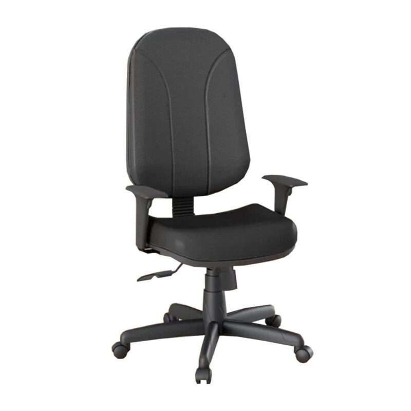 Cadeira de Escritório Presidente PLUS com Braços Reguláveis – CORINO PRETO 32975 Solução Office 2