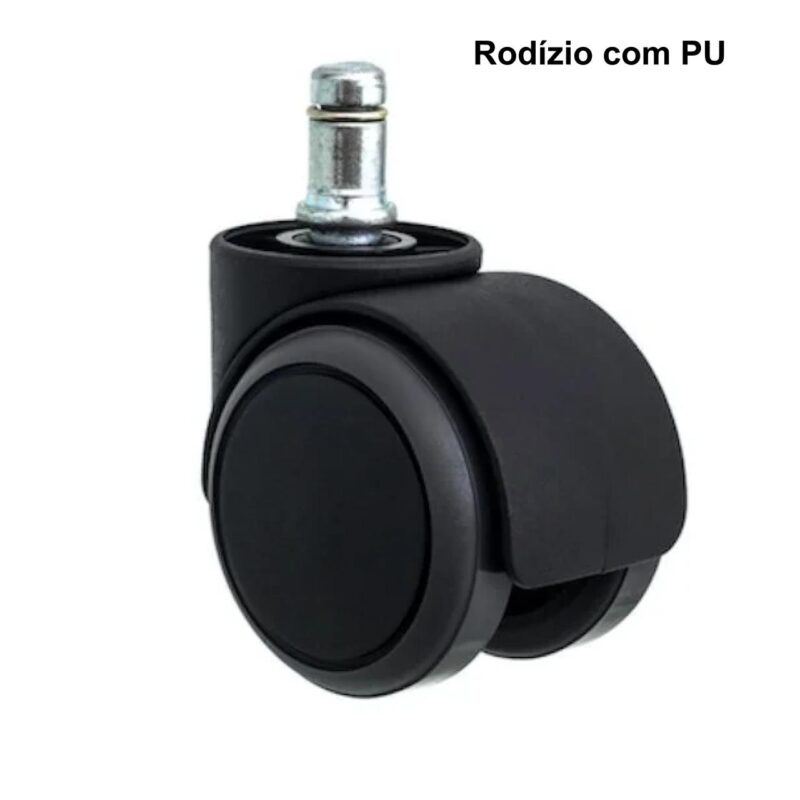 Rodízios para Cadeira com “PU” – Preto – 87705 Solução Office 2