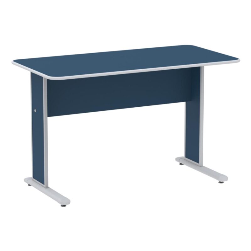 Mesa Escritório 1,20×0,60m s/ Gavetas – Cor Azul 44084 Solução Office 2