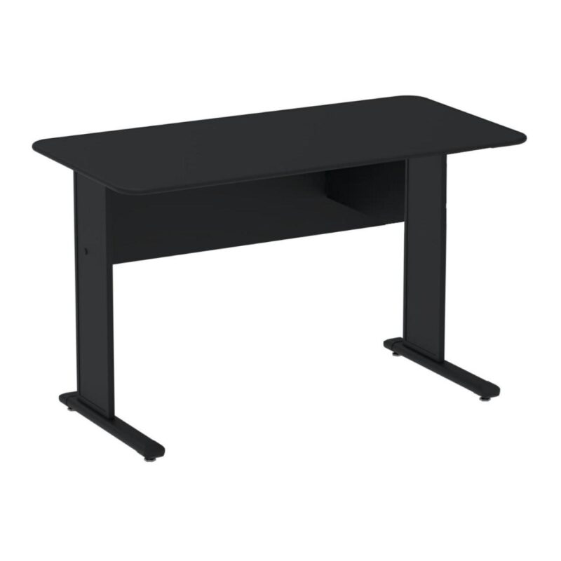 Mesa Escritório 1,50×0,60m s/ Gavetas – Cor Preto 44092 Solução Office 2