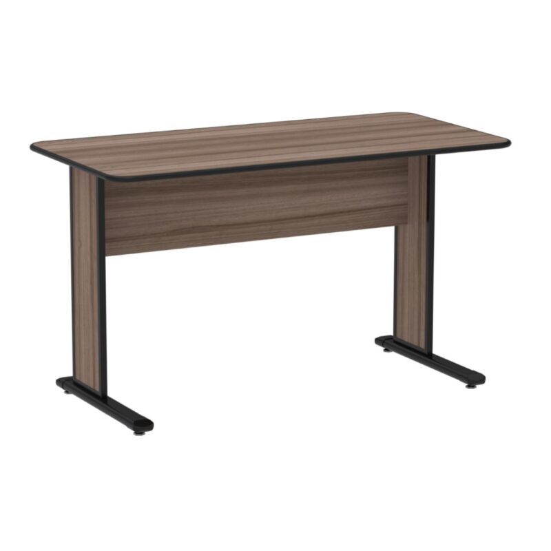 Mesa Escritório 1,20×0,60m s/ gavetas – Cor Walnut 44095 Solução Office 2