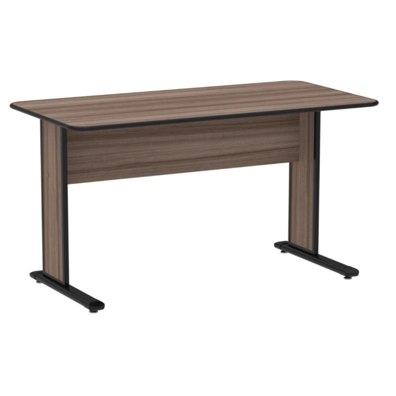 Mesa Escritório 1,50×0,60m s/ gavetas – Cor Walnut 44097 Solução Office 2