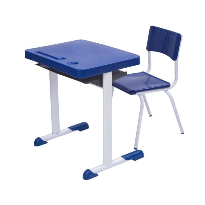 Kit Escolar Individual AZUL – (Mesa e Cadeira) – INFANTIL 03 a 06 Anos 41089 Solução Office 2