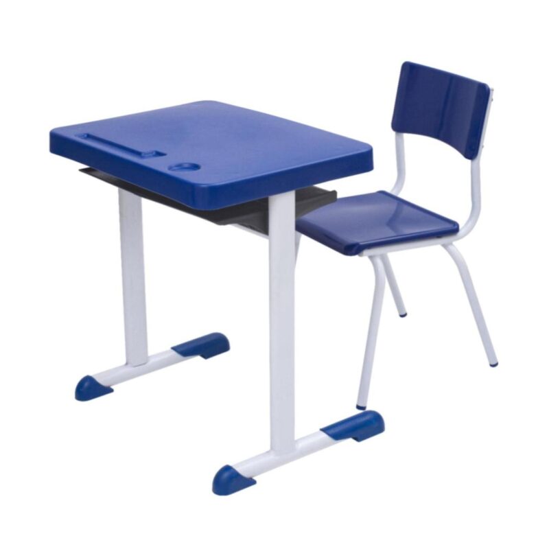 Kit Escolar Individual AZUL – (Mesa e Cadeira) – JUVENIL 06 a 09 Anos 40999 Solução Office 2